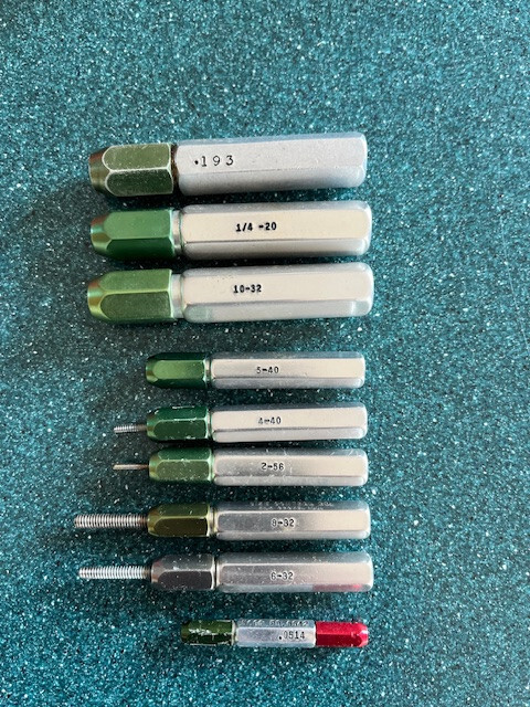 Vintage Size Control Co. PLUG GAGES - various sizes