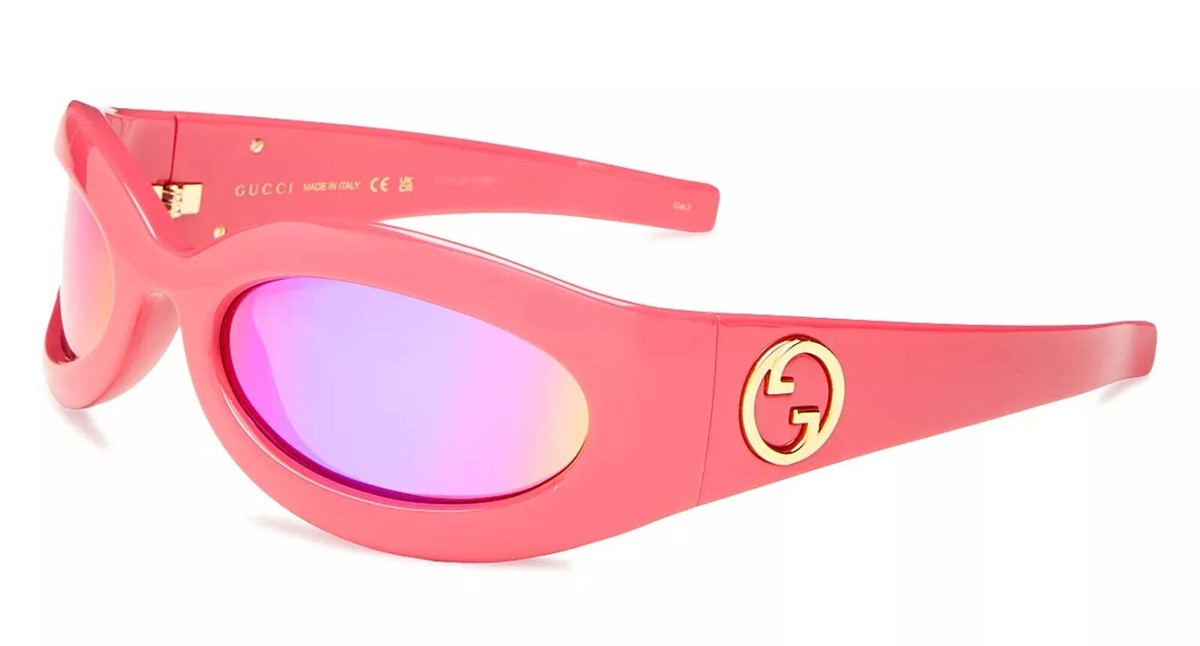 Gucci GG1247S Red/Pink Mirrored (005) Sunglasses | eBay