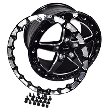 VMS Racing Black Beadlock Vstar Rim Wheel 17x10 5X120 +44 For 10-20 Chevy Camaro