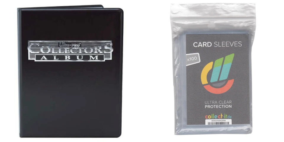 Ultra Pro 81366 - Schwarzes 9-Pocket Portfolio + 100 collect-it Kartenhüllen