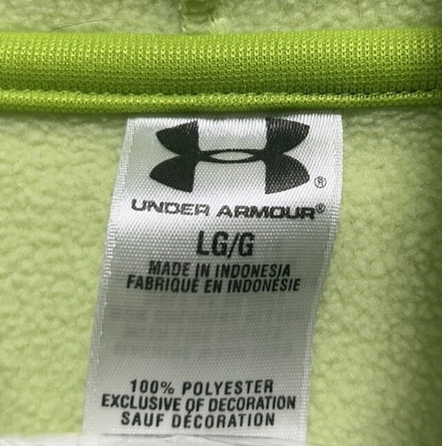 Under Armour Youth Green Hooded Pullover Hoodie Size Large - Picture 3 of 4