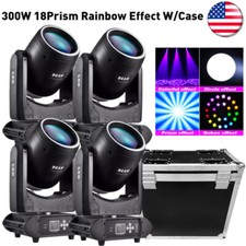 300W LED 24Prisms Moving Head Light Beam Stage DMX Spot Disco Party DJ Lighting