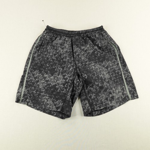 Lululemon Shorts Herren Large grau schwarz Pace Breaker gefüttert Athletik Training Fitnessstudio