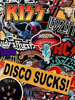 Classic Rock Sticker Pack - Led Zeppelin Queen Ac/dc Van Halen 70 s Classic Rock