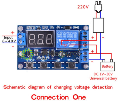 LED Battery Charger Discharger Board Under Over Voltage Protection Module 6-40V