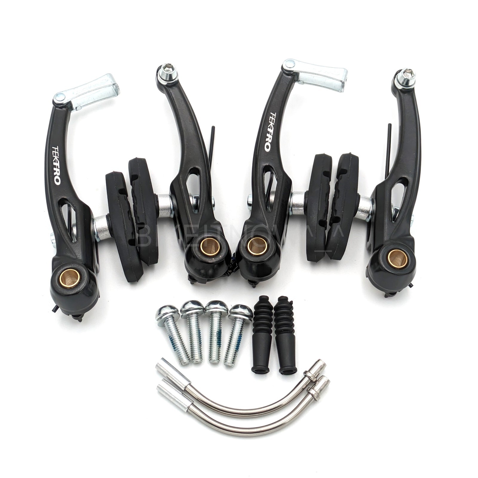 TEKTRO 857AL Linear Pull Bike Brake Set Long Arms 110mm , Bl