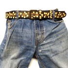 Cintura in vera pelle per uomo da donna cuoio artigianale nera marrone da 4 cm 