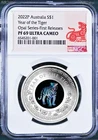 2022 Australia OPAL LUNAR Year of the TIGER 1 oz Silver Proof Coin NGC PF69 FR