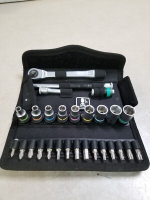 Wera 05004018001 8100 SA 8 Zyklop Metal Ratchet Set 1/4'' Drive Metric 28 Pc