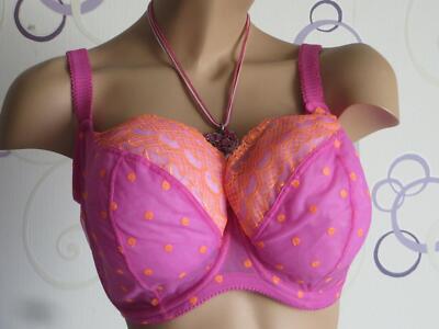 Bügel-BH von Cleo by Panache Pink Orange Übergröße Gr 80DD NEU