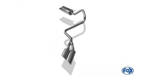 FOX Endschalldämpfer Sidepipe 2x115x85 Typ 38 - 11-16 Ford Ranger 4x4