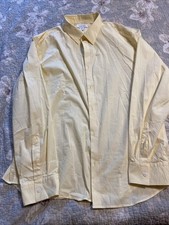 Calvin Klein Casual Dress Shirt Long Sleeve Light Yellow Men's Size XL Slim Fit