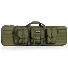 Tactical Double Gun Bag 42" with Backpack Straps - Olive Drab Green Case