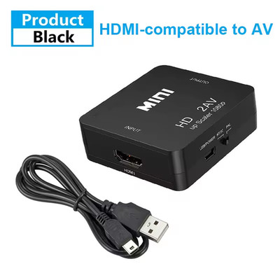 HDMI to AV RCA Converter 1080P Video Audio CVBS Konverter Analog Adapter Retoo