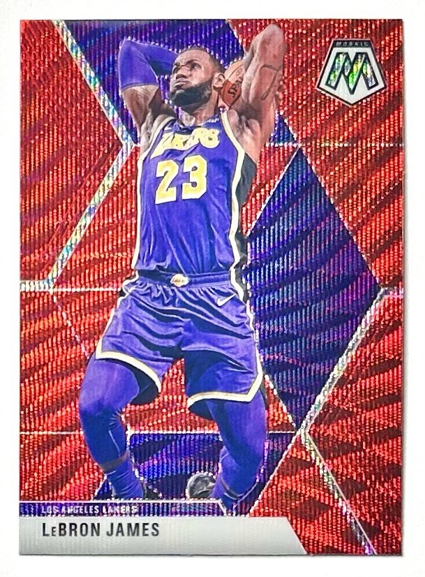 2019-20 Mosaic LeBron James Red Wave Prizm Refractor SP #8 LA Lakers Tmall NBA