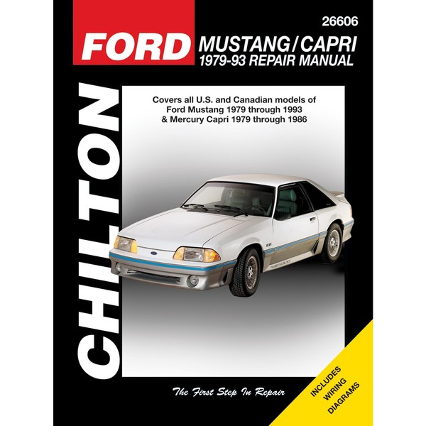 Ford Mustang Mercury Capri 1979-1993 Us-Modell USA Reparaturanleitung Chilton-image