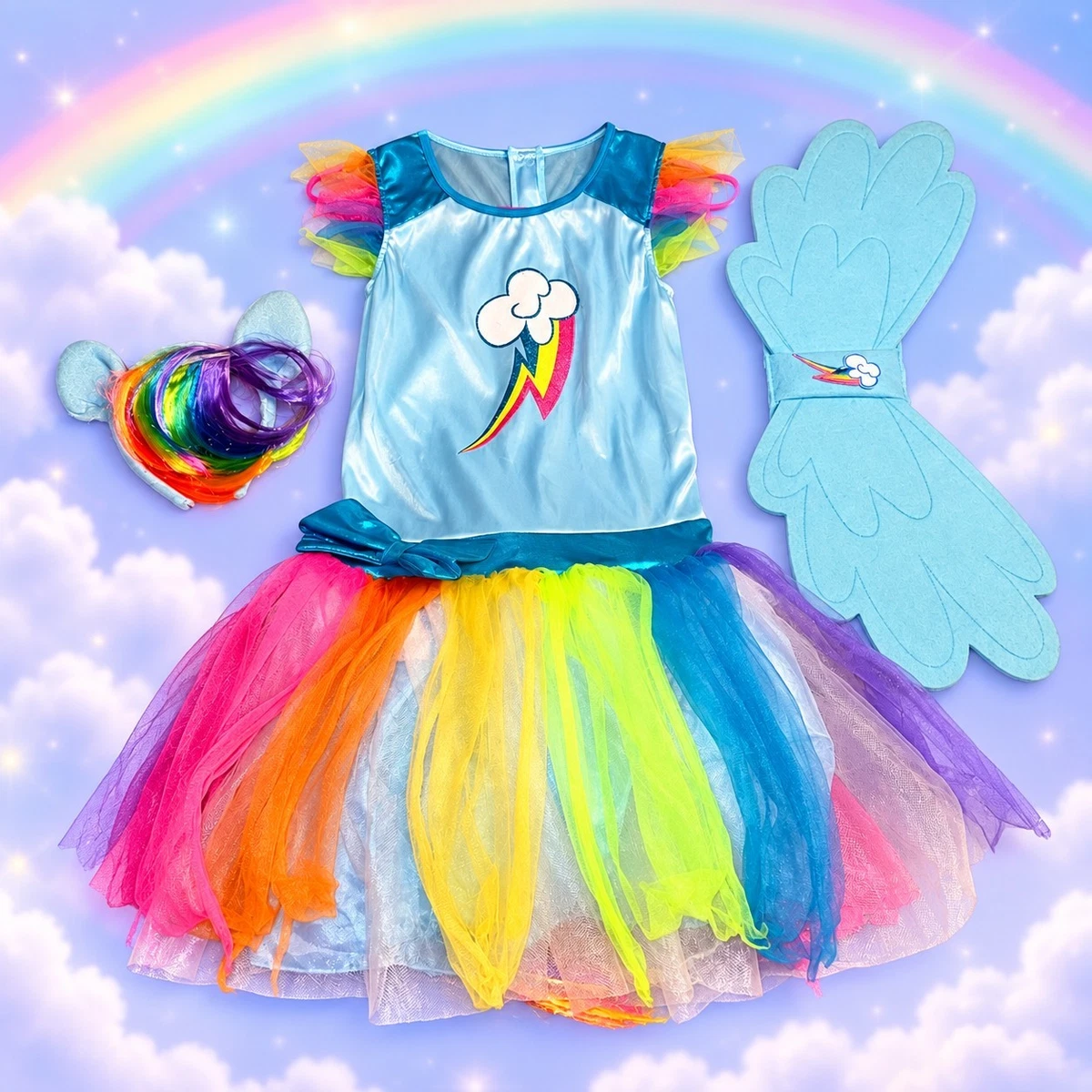 rainbow dash birthday dress my little pony costume products for sale Top bodice includes name Style:Style A Boutique dresses 2025 NH SPRING FORMALS SOLERSUN Plus Size Women