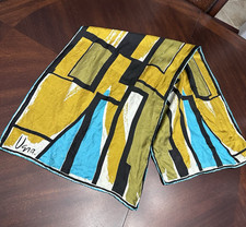 Vintage Vera Neumann 100 Silk Scarf Geometric Abstract MCM Hand Rolled Japan
