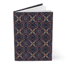 Geometric Kaleidoscope Pattern Hardcover Journal  Matte Notebook  Daily Diary