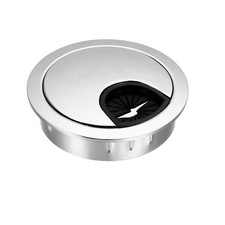 Cable Hole Cover 2" Zinc Alloy Desk Grommet Silver for Wire Organizer