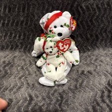 Ty Beanie Baby 1998 Holiday Teddy MWMT  Jingle Beanie Ornament Set Christmas