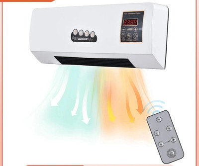 2 in 1 1800W Wall Mounted Heater & Air Cooling Fan Combo with Remote Control