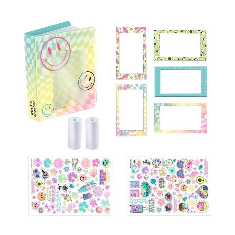 Coffret Album Photo Canal Toys pour appareil photo instantané rose pastel