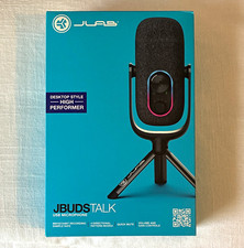 JLab JBuds Talk USB Desktop Microphone Black, Quick Mute, 4 Pattern Modes