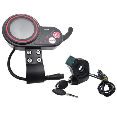 QS-S4 72V Daumengas-LCD-Display + ZüNdschlossschlüSsel, Langes Kabel, Nur F4810