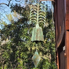PAOLO SOLERI Early Arcosanti Large Brutalist MCM Wind Bell Chime 43"