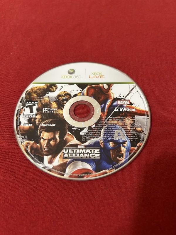 Marvel: Ultimate Alliance Microsoft Xbox 360 Game Disc Only Tested And Working