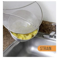 U.S. Kitchen Supply Set of 3 Stainless Steel Splatter Screen - 13", 11.5" and