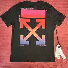 Off-White Virgil Abloh Gradient Arrows T-Shirt Black SS20 NWT Deadstock - Size M