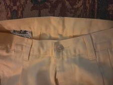 Vintage Northern Reflections pale butter yellow pleated trousers