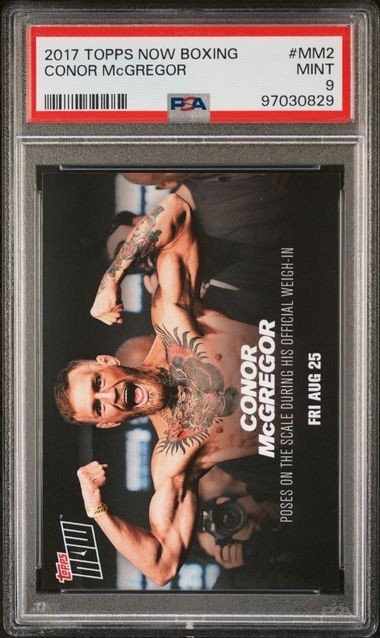 2017 Topps Now Boxing UFC Card MM2 Connor McGregor Poses Weigh In Graded PSA 9