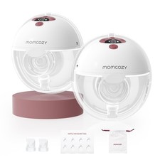 Momcozy M5 Lite Hands-Free Wearable Breast Pump, DoubleFit M5-Lite, Cozy Red