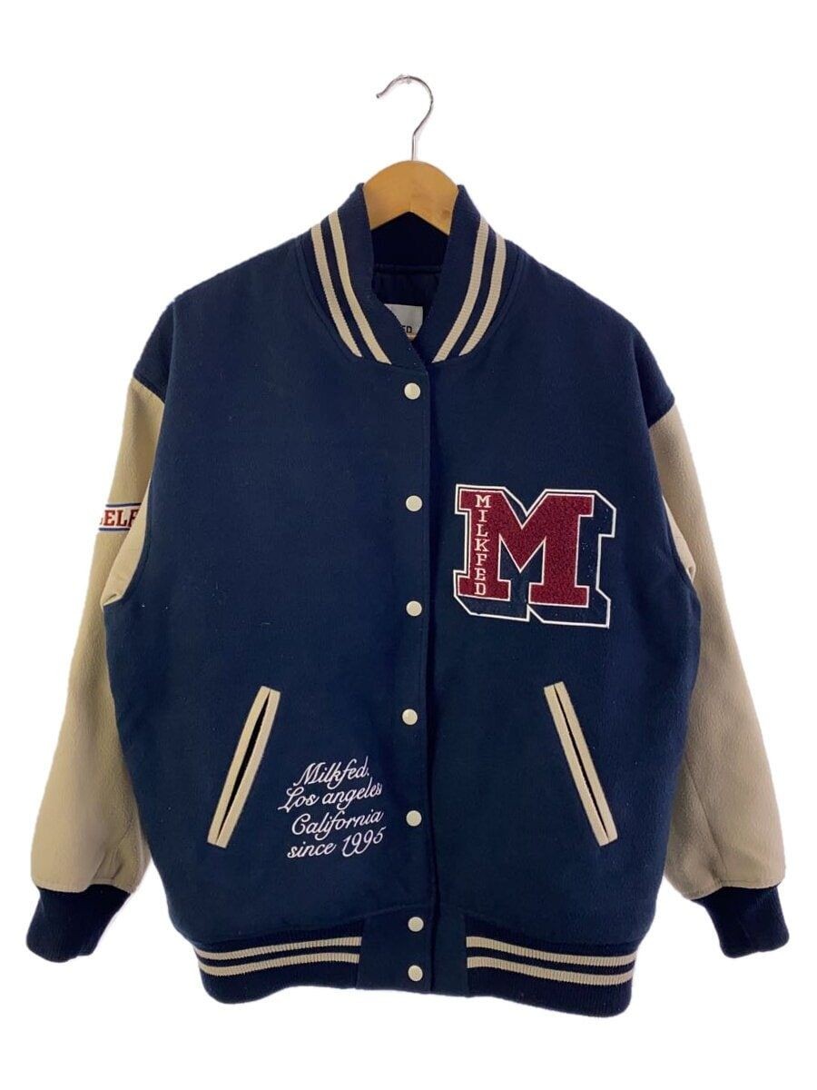 ジャケット・アウター Original patch stadium jacket (navy) Bs INTERNATIONAL Stadium Jacket One Polyester Navy Patch