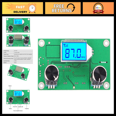 Digital FM Receiver Module - Stereo Board with LCD Display, DSP, PLL 76-108MHz