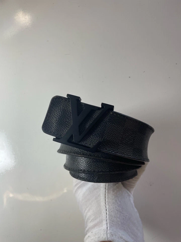 Louis Vuitton LV Initial Reversible Belt Damier Graphite Leather 34/85 AB31 - Image 2 of 4