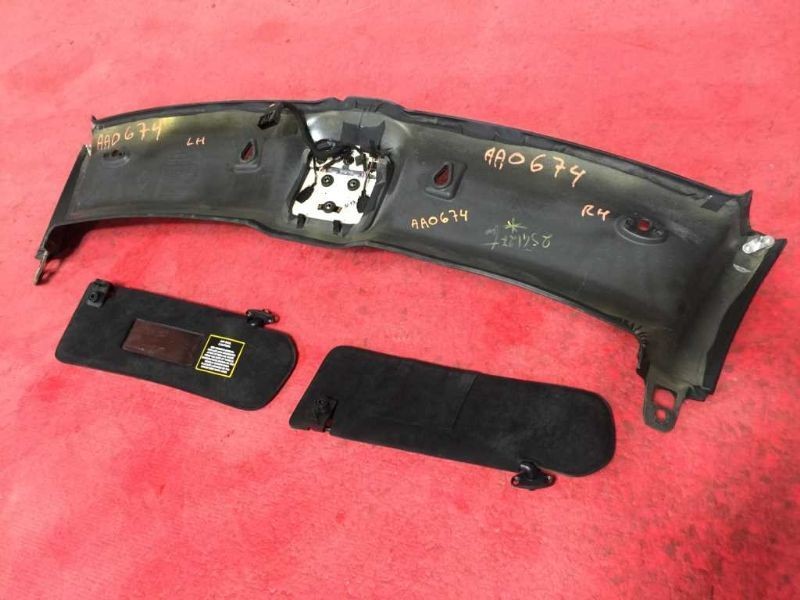 2014 Ferrari 458 F1 COUPE Over Head Console w Left Right Sun Visors & Mount Trim