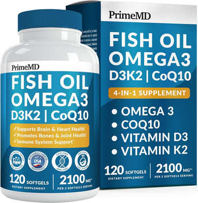 4-In-1 Fish Oil Omega 3 Fatty Supplements (2100Mg) (120 Softgels)