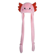 RI Kids Axolotl Plush Hoodie Scarf Hat 35"-Pink