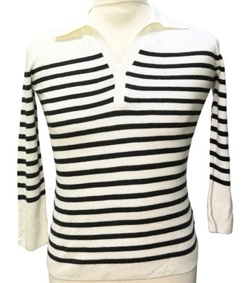 NWT Talbots Women's stripped sweater Petite size Color white/black