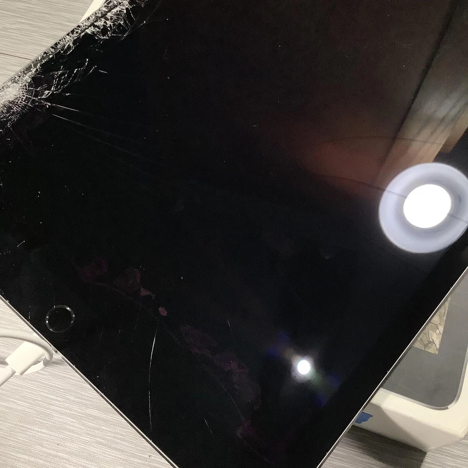 Apple iPad Pro 2-го поколения 64 ГБ, Wi-Fi, 12,9 дюйма — космический серый, треснутый/плохой ЖК-дисплей/изогнутый - Изображение 2 из 4