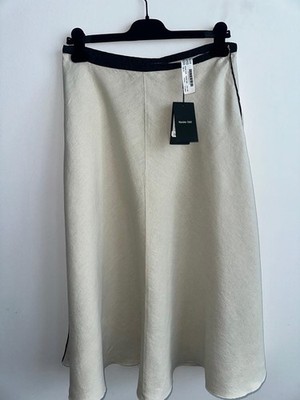 New Massimo Dutti Skirt Linen Beige Long Maxi US Size 8