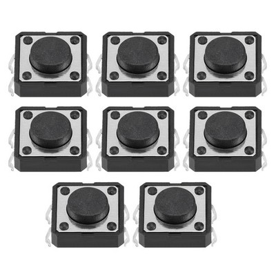 12x12x5mm Panel Micro PCB Momentary Tactile Tact Push Button Switch DIP 8PCS