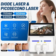 2IN1 808nm Diode Laser Hair Removal Nd Yag Pico Laser Tattoo Removal Machine