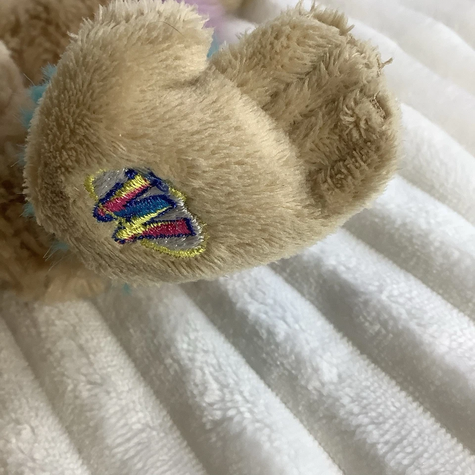 Webkinz Mohawk Monkey Brown Purple Blue Green Stuffed Animal Ganz 8” - Image 4 of 4