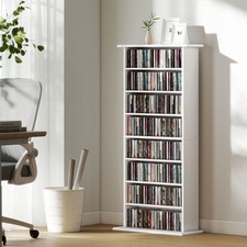 Image of 360 CD/185 DVD/185 Blu-ray Storage Unit with Adjustable Shelves CD Tower