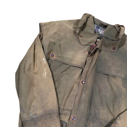Vintage Outback Trading Company Swagman Giacca Pelle Olio Tela Spolverino Uomo M - Foto 5 di 18